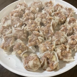 しっかり味‼️フライパンでやわらか焼きシュウマイ